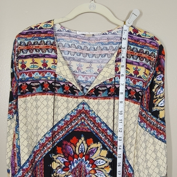 Boston Proper Tasseled Fringed Boho Coverup Mini Dress Size Medium - Picture 6 of 15